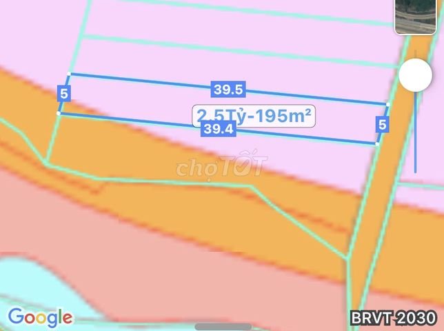 Cần bán lô đất sông xoài 194,7m2 có 2 mặt tiền Sông Xoài, Phú Mỹ