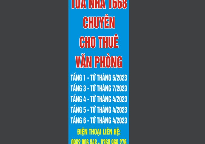 Cho thuê văn phòng tại Tòa nhà T668 Đường Bản Cọ, Thành phố Sơn La.