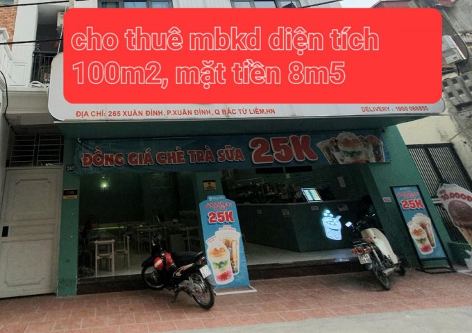 CHO THUÊ MẶT BẰNG TẦNG 1 SỐ 265 XUÂN ĐỈNH, BẮC TỪ LIÊM, HÀ NỘI