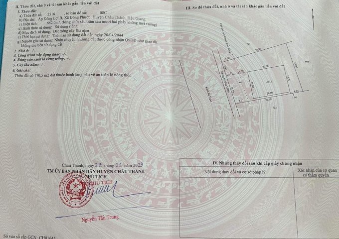 CẦN BÁN GẤP  Xã Đông Phước .Huyện Châu Thành. Tỉnh Hậu Giang.tp Cần Thơ