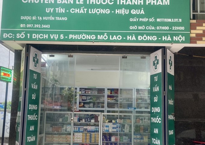 CẦN SANG NHƯỢNG NHÀ THUỐC ( DO CHUYỂN ĐỔI CHỖ Ở CẦN NHƯỢNG )