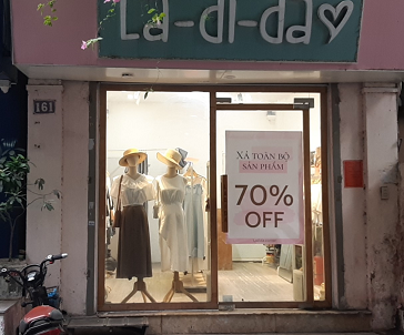 Cho thuê cửa hàng mặt phố thời trang Đông Các – quận Đống Đa, Hà Nội