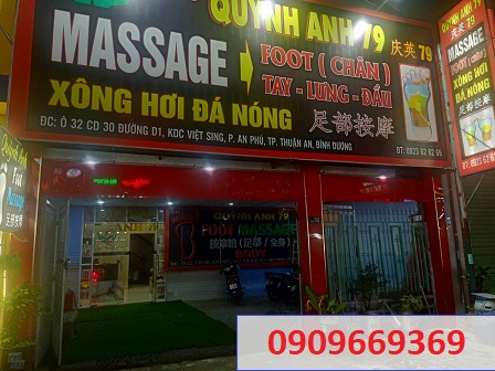 ⭐Nhượng hoặc cho thuê cơ sở foot massage chân Quỳnh Anh 79 Thuận An, Bình Dương, 0909669369