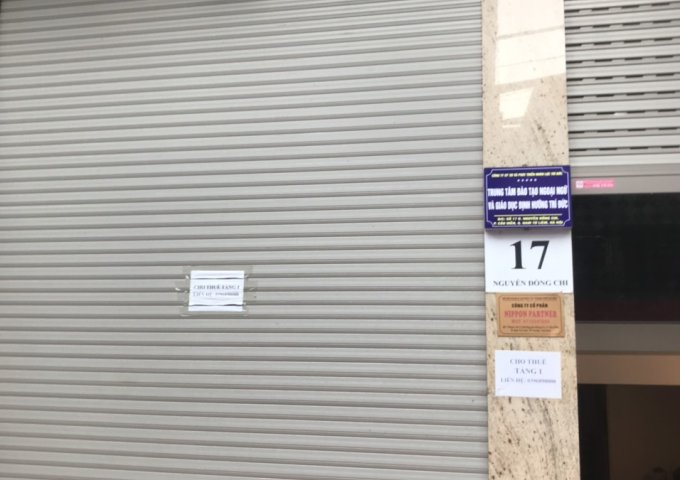 CHO THUÊ TẦNG 1 LÀM VĂN PHÒNG  Địa chỉ: 17 – Nguyễn Đổng Chi – Cầu Diễn – Nam Từ Liêm