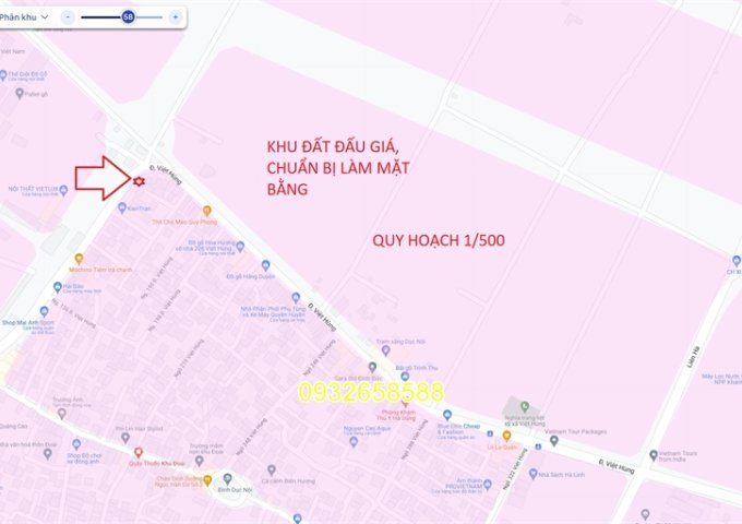 Hơn 4 tỷ, Đất kinh doanh mặt đường Việt Hùng - Đông Anh, đường 10m, có vỉa hè, quy hoạch ổn định