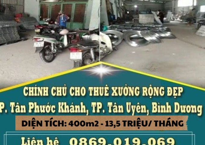 * CHÍNH CHỦ CẦN CHO THUÊ NHÀ XƯỞNG MẶT TIỀN LỚN THÀNH PHỐ TÂN UYÊN BÌNH DƯƠNG *_ LIÊN HỆ: 0869019069