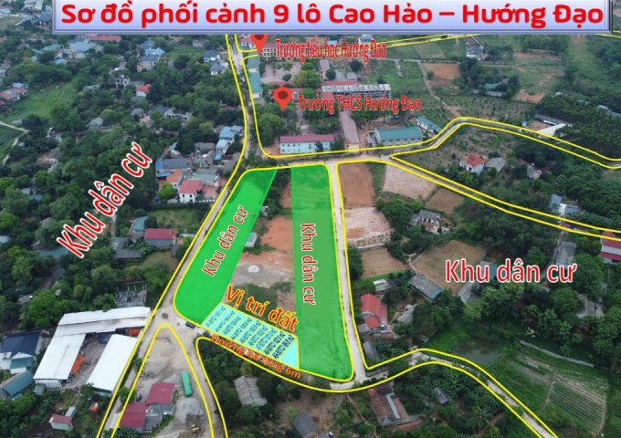 Bán đất tại trung tâm xã Hướng Đạo, Tam Dương, Vĩnh Phúc diện tích 100m2 giá 550 Triệu