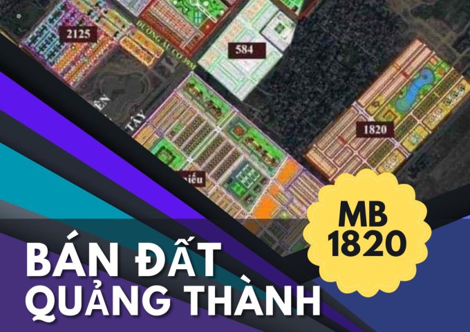 Bán đất tái định cư mb1820 Quảng Thành gần Aone Mall chuẩn bị khởi công.