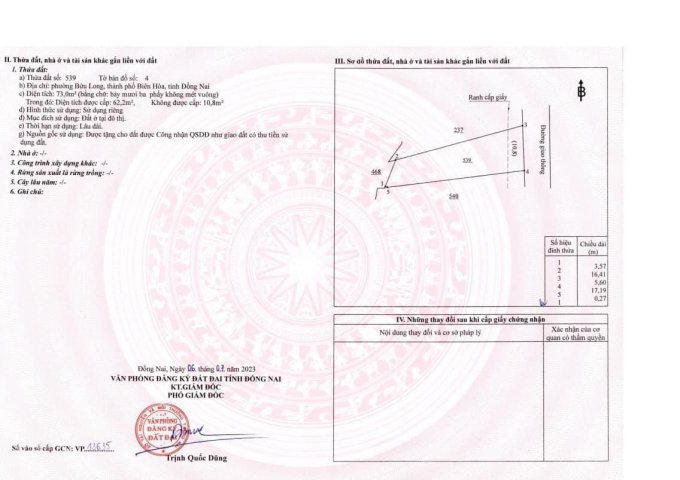 đất bửu long 1T770 sổ riêng thổ cư đg xe hơi tới đất