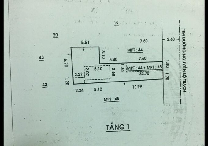 Bán gấp nhà đường Nguyễn Lộ Trạch, phường Tân Quý, 83m2, 1 lầu, 6.4 tỷ