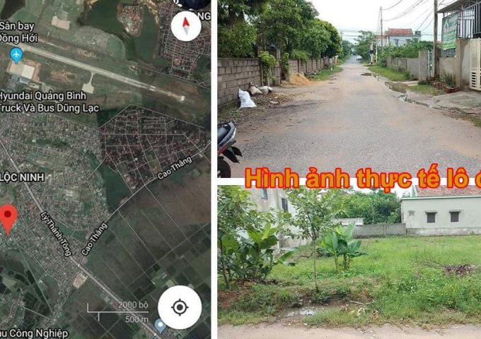 Chủ cần tiền bán gấp cắt lỗ sâu lô đất mặt tiền Hồ Tùng Mậu Lộc Ninh gần sân bay Đồng Hới