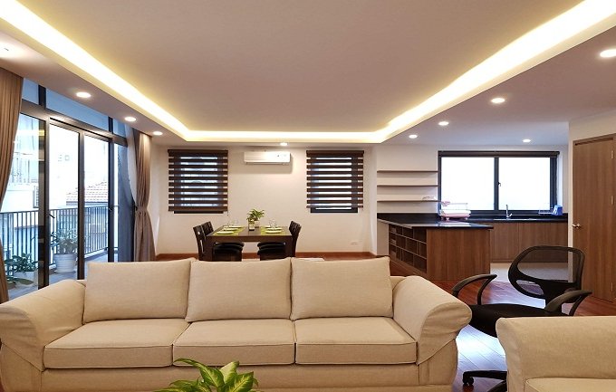 Cho thuê căn hộ dịch vụ tại Quảng Khánh, Tây Hồ, 160m2, 3PN, đầy đủ nội thất mới hiện đại