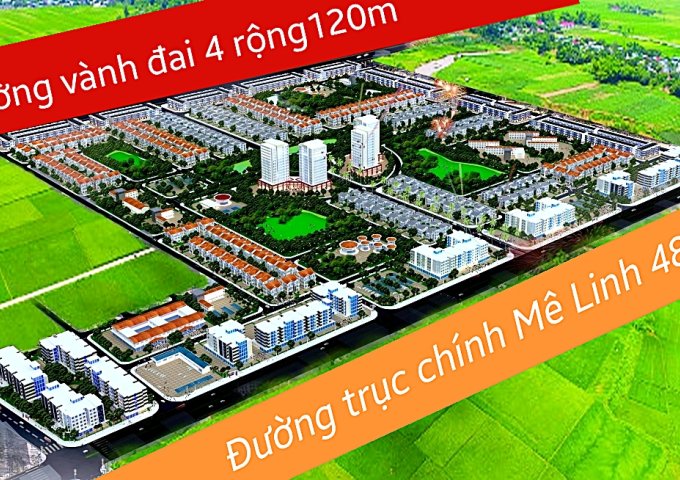 Em bán biệt thự HUD Mê Linh, Hà Nội mặt đường vành đai 4 mà giá chỉ 32tr/m2