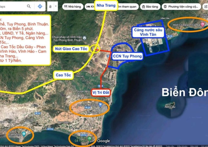 Đầu tư sinh lời ngay với  Đất Biển Bình Thuận, gần nút giao cao tốc.