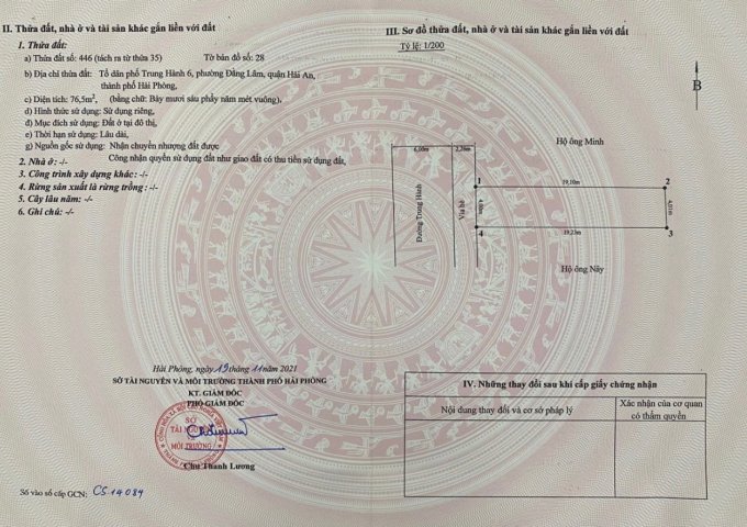 Bán đất mặt đường Trung Hành vị trí đắc địa, GIÁ chỉ 65 triệu/m