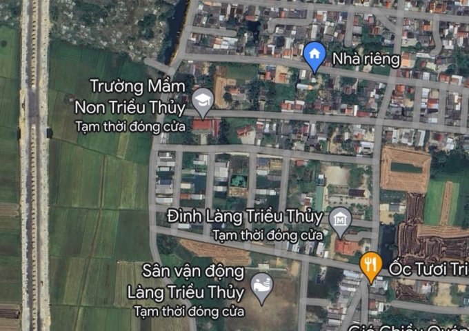 Bán đất mặt tiền Triều Thủy - Phú An diện tích 100m2  giá 1.68 Tỷ