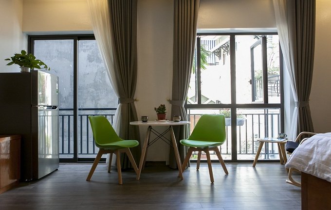 Cho thuê căn hộ dịch vụ tại Nghi Tàm, Tây Hồ, 40m2, studio, đầy đủ nội thất mới hiện đại