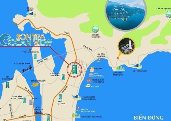 Cho thuê căn 2pn 82.7m2, chung cư Ocean View tầng 6 tại Quận Sơn Trà, Cẩm Lệ, Đà Nẵng.