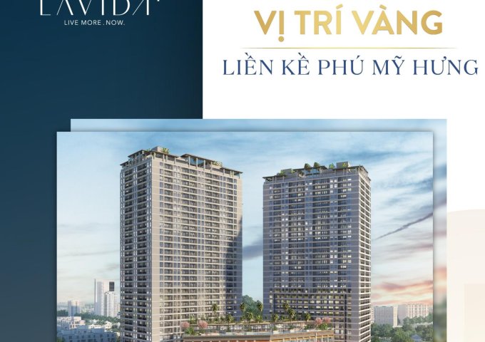 Cần bán 2 căn hộ 1PN dự án Lavida Plus Q7 giá gốc chỉ 2,050 tỷ (102%) nhà thô, view đẹp