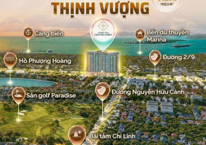 Mở bán căn hộ cao cấp sở hữu lâu dài view biển Vung Tau Centre Point giá chỉ 2,943 tỷ LH: 0949 613 660