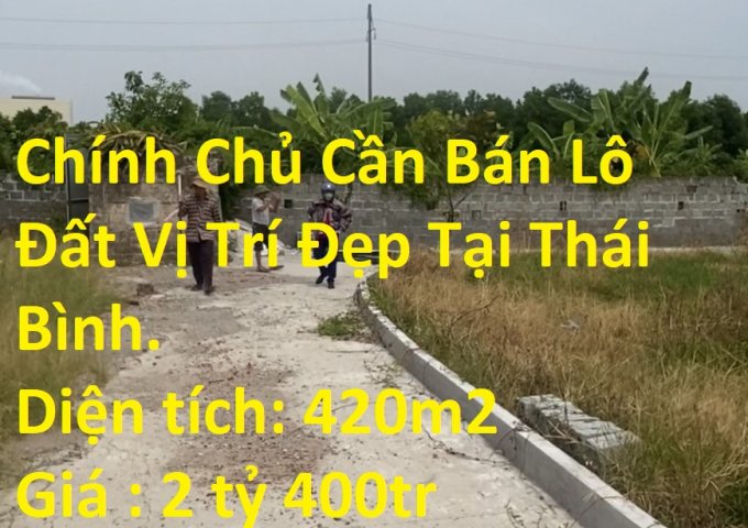 Chính Chủ Cần Bán Lô Đất  xã Đông Lâm, huyện Tiền Hải, tỉnh Thái Bình.