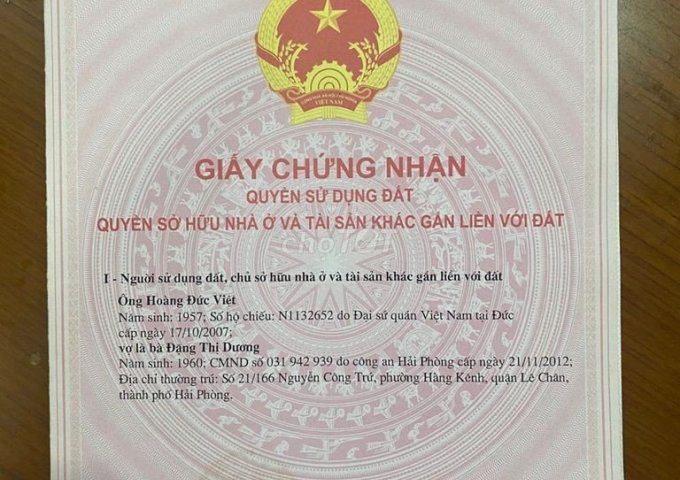 Bán đất phố Nguyễn Công Trứ diện tích 60m, ngõ 2 ngoặt GIÁ 1.8 tỉ