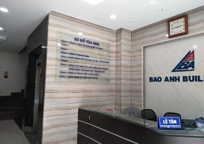 BQL cho thuê văn phòng tại toà nhà Bảo Anh Building 280m2 giá chỉ 220,000đ/m2/tháng