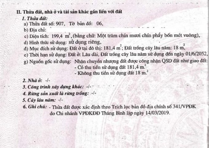 ĐẤT ĐẸP - GIÁ TỐT - VỊ TRÍ ĐẸP Tại TT Hà Lam - Thăng Bình - Quảng Nam
