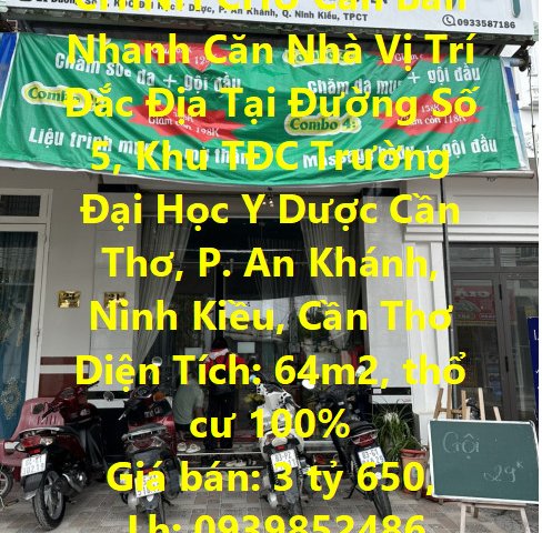 CHÍNH CHỦ Cần Bán Nhanh Căn Nhà Vị Trí Đắc Địa Tại Ninh Kiều,  Cần Thơ