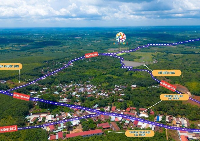 Đất Lộc Thiện Lộc Ninh 2000m² thổ cư 400m² giá 1,6tỷ