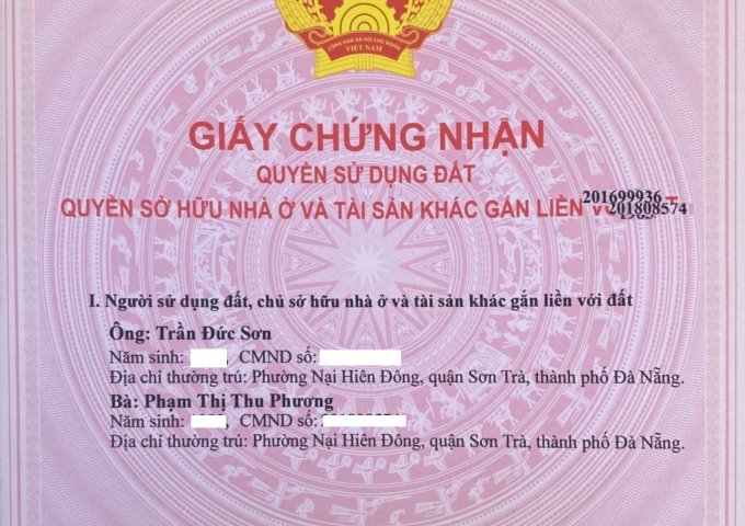 Bán nhà 3 tầng 2 MT đường Nguyễn Du, P.Thạch Thang, Q.Hải Châu, Đà Nẵng 15.5 tỷ TL
