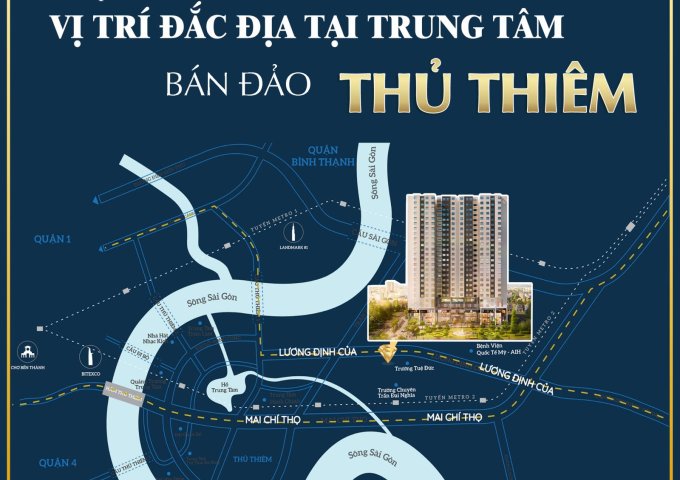 Cần chuyển nhượng căn hộ 2PN dự án De Capella Thủ Thiêm Lương Định Của Q2, 76m2 giá 4,290 tỷ