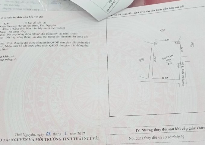 ( Cực Hiếm) bán lô đất rộng vuông vắn2 mặt tiền ngay đối diện khu công nghiệp Phú Bình Thái Nguyên 470 m2 có 300 thổ cư sát ngay đường vành Đai 5 giá có 1,65 tỷ