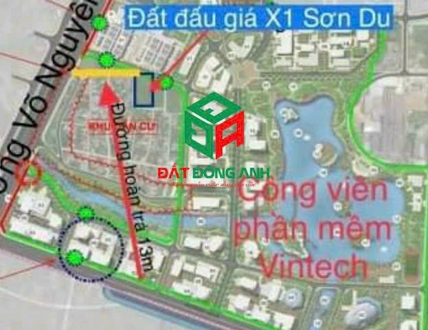 ✅ Bán 61m đất đấu giá X1 Sơn Du, Nguyên Khê - Sát CV phần mềm Vintech