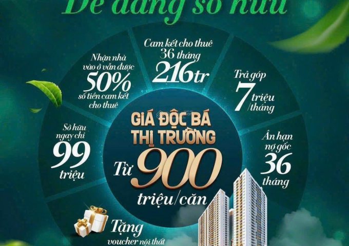 Bán căn hộ chung cư tại Dự án Khu dân cư Thuận Giao, Thuận An,  Bình Dương diện tích 45m2  giá 1.3 Tỷ