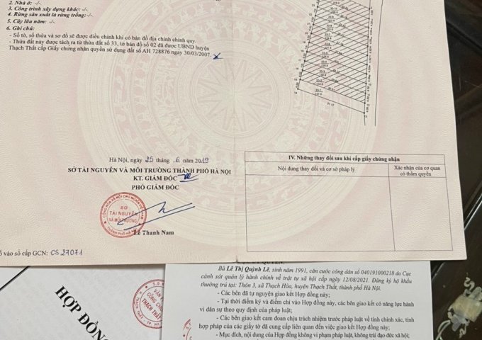 Chính chủ cần bán 137m2 đất full thổ cư sổ đỏ chính chủ tại Tân Xã, Thạch Thất, Hà Nội