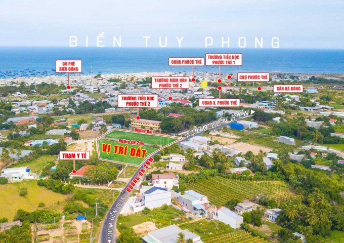 Đất Biển Vĩnh Hảo, Bình Thuận -  Sổ đỏ thổ cư 100% - giá chỉ 739 triệu/nền(bao sổ)