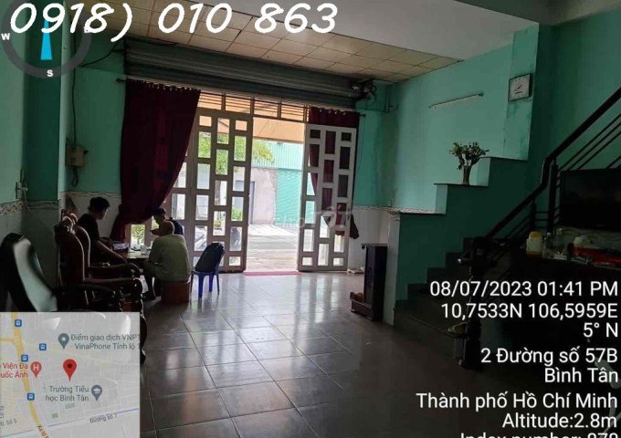 Cần bán nhà mặt tiền - 144m2 - Đường 57B, Phường Tân Tạo, Bình Tân, HCM.