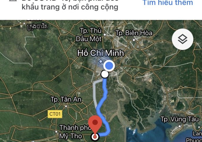 Bán đất thổ cư 160m Võ Tánh, thị trấn Vĩnh Bình, Gò Công Tây, Tiền Giang giá 750 triệu