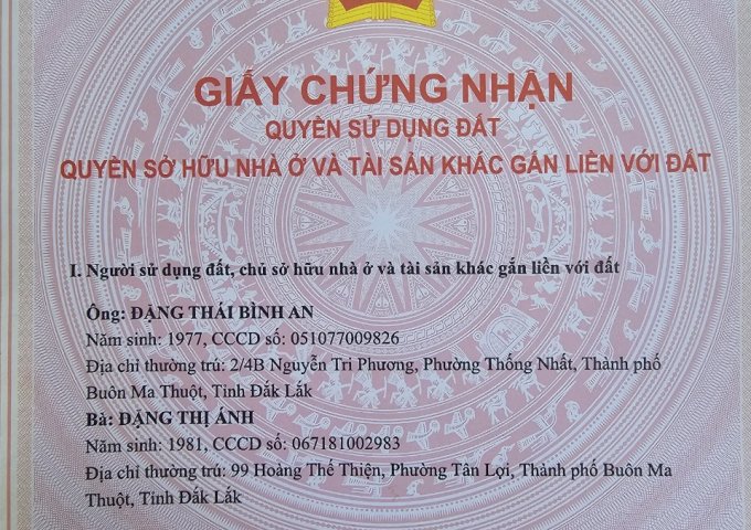 Bán đất tại Phường Ea Tu, Buôn Ma Thuột, Đắk Lắk diện tích 152m2 giá 550 Triệu