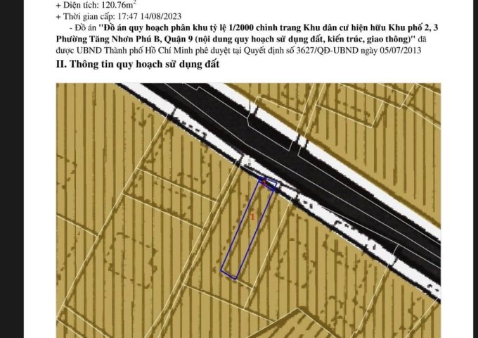 MẶT TIỀN HIỆP PHÚ - GÀN NGAY SÁT VINCOM LÊ VĂN VIỆT, XA LỘ HÀ NỘI - 2 TẦNG ĐÚC