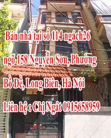 Chính chủ bán nhà 4 tầng tại Nguyễn Sơn, Phường Bồ Đề, Long Biên, Hà Nội