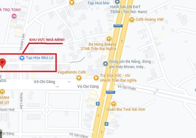 BÁN NHÀ MẶT TIỀN 2 TẦNG CẠNH NGÃ 4 ĐƯỜNG VÕ CHÍ CÔNG & HUỲNH LẮM, NGŨ HÀNH SƠN, NHỈNH 3 TỶ.