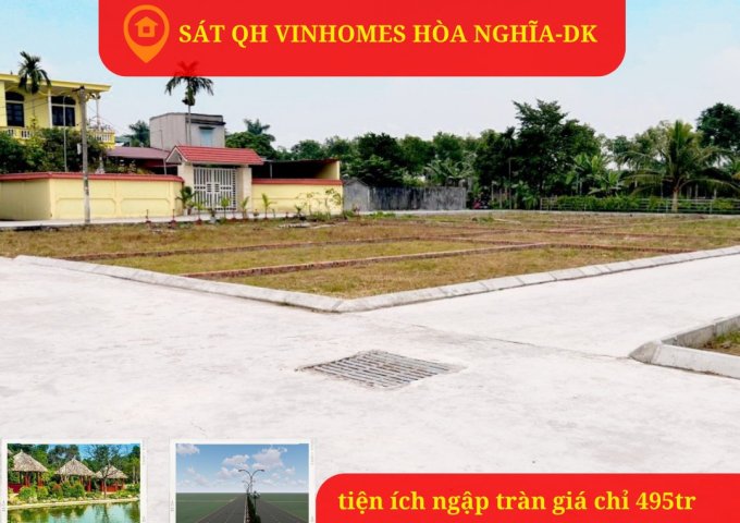 Chỉ 495tr có ngay lô đất ở trung tâm quận Dương Kinh sát khu đô thị Vinhomes.