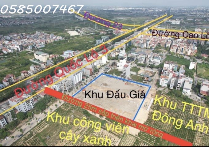 Bán đất Đấu giá x7, khu Vườn Đào, Đông Anh, Hà Nội.