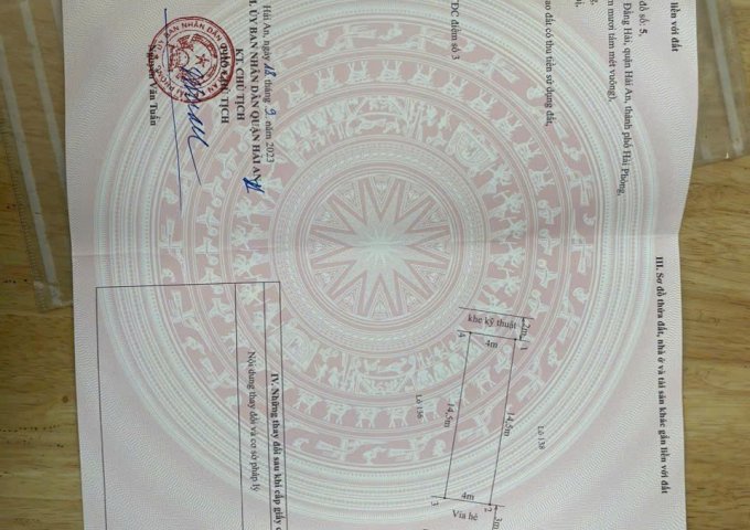 Bán 2 lô liền kề tái định cứ điểm 3 mai Trung Thứ Hải An 116 M ngang 8M