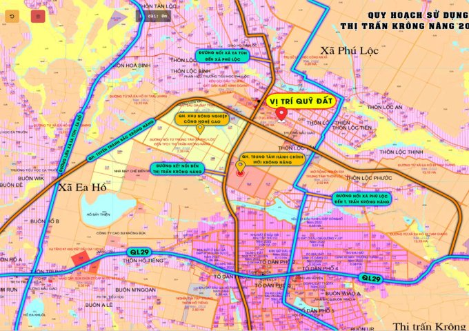 Đất nền sổ đỏ giá tốt ven Buôn Hồ - kề quy hoạch TTHC Krông Năng giá chỉ 550 triệu/nền