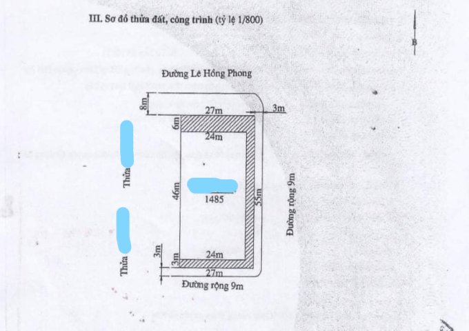V.i.p nhất Hải Phòng: Lô đất 3 mặt tiền Lê Hồng Phong, gần tòa nhà Việt Úc và khu tài chính Hải Phòng - 0832096668