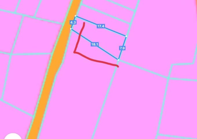 lBán lô đất kp2 Trảng Dài Diện tích 10,5x14,2 sổ hồng riêng (thổ cư 93m2)