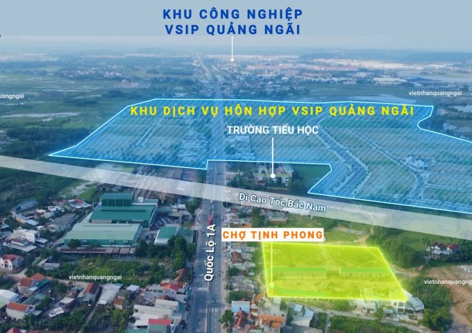 Bán đất liền kề tại Vsip Quảng Ngãi, thuận lợi kinh doanh và đầu tư dài hạn
